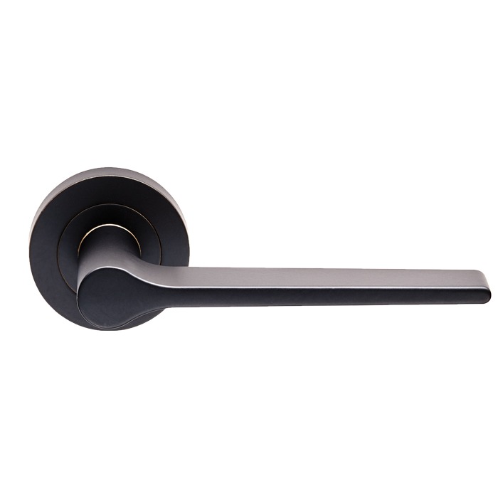 Velino Lever Door Handle on Round Rose